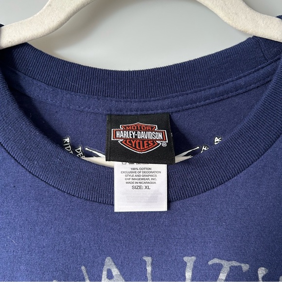 [XL] NWOT Harley-Davidson Manatee River Bradenton Florida Dark Blue Graphic Tee - Picture 8 of 10